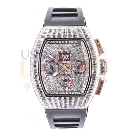 Richard Mille RM 011 Aftermarket Iced Out Diamonds Watch